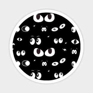 Glowing in the dark spooky eyes Halloween design III Magnet